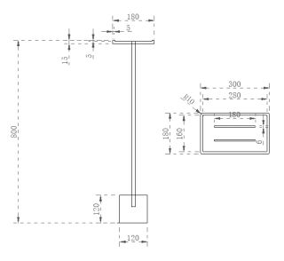 Стойка для ванной комнаты ABBER Stein AS1635 белый